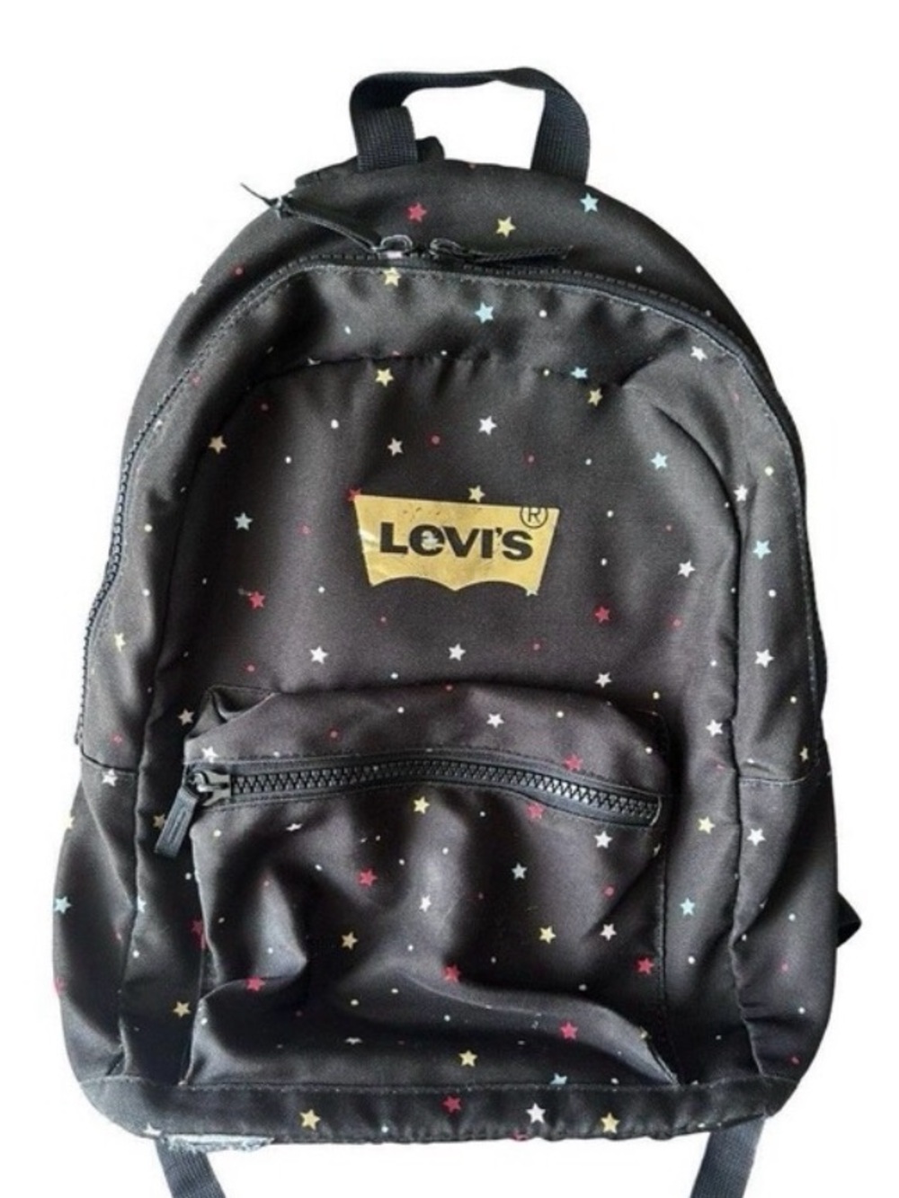 Levi Black Multicolor Stars Y2k Backpack